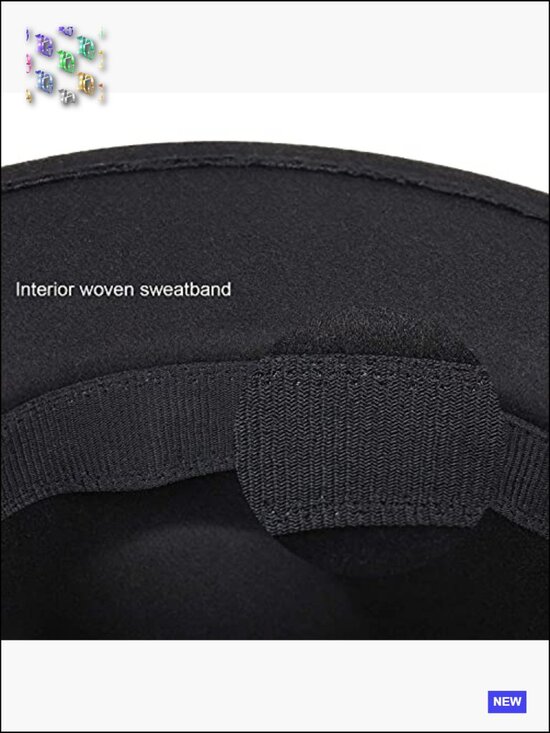 Classic Felt Fedora Wide Brim Floppy with Belt Buckle Panama Hat main image 7